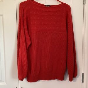 Susan ESS red L red pullover sweater good pre worn condition